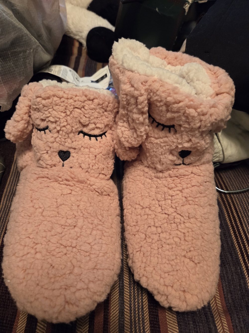 Mixit Pink Plush Puppy Slipper Boots